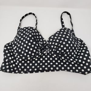 Beach Betty Swim Polka Dot Pushup Bikini Top NWT